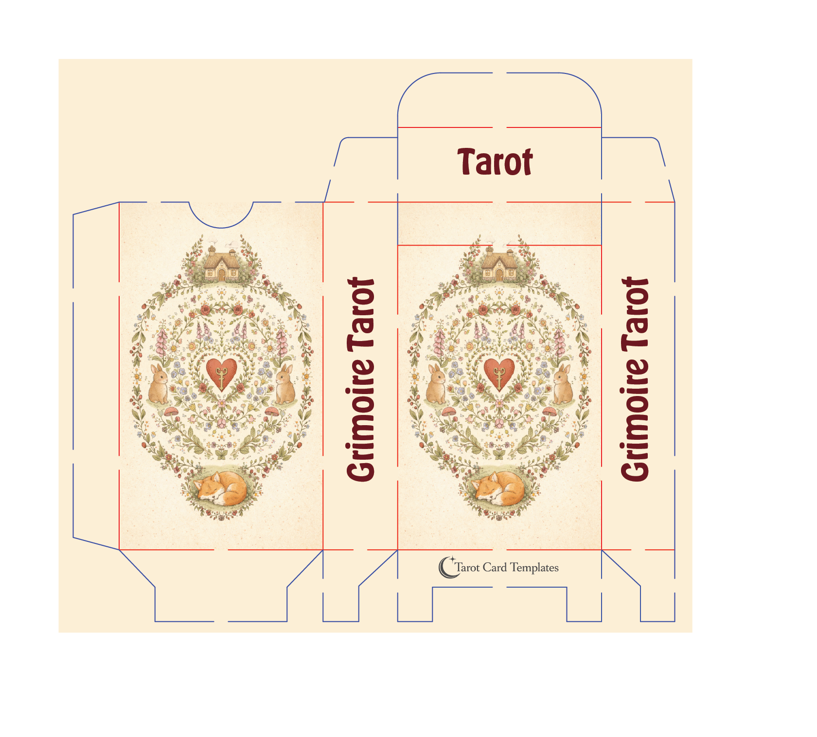 Cottagecore Tarot Template preview 4