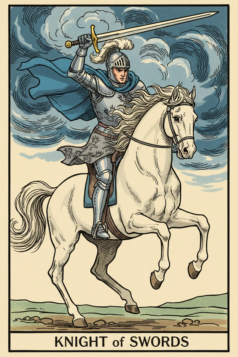 Knight of Swords tarot card